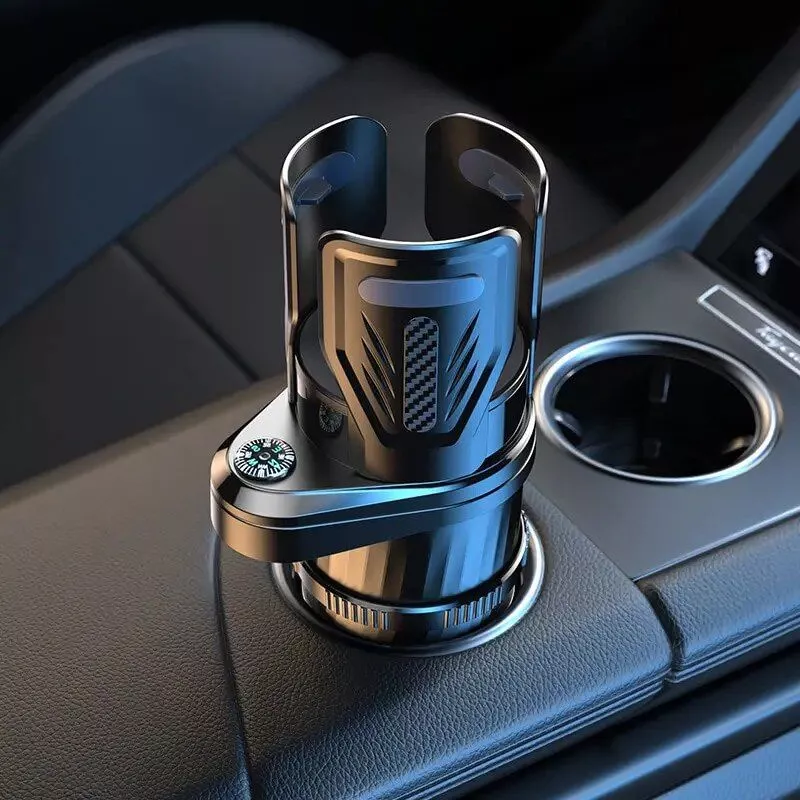 Carbon Fiber Car Cup Holder with Compass Carbon Fiber Car Cup Holder with Compass