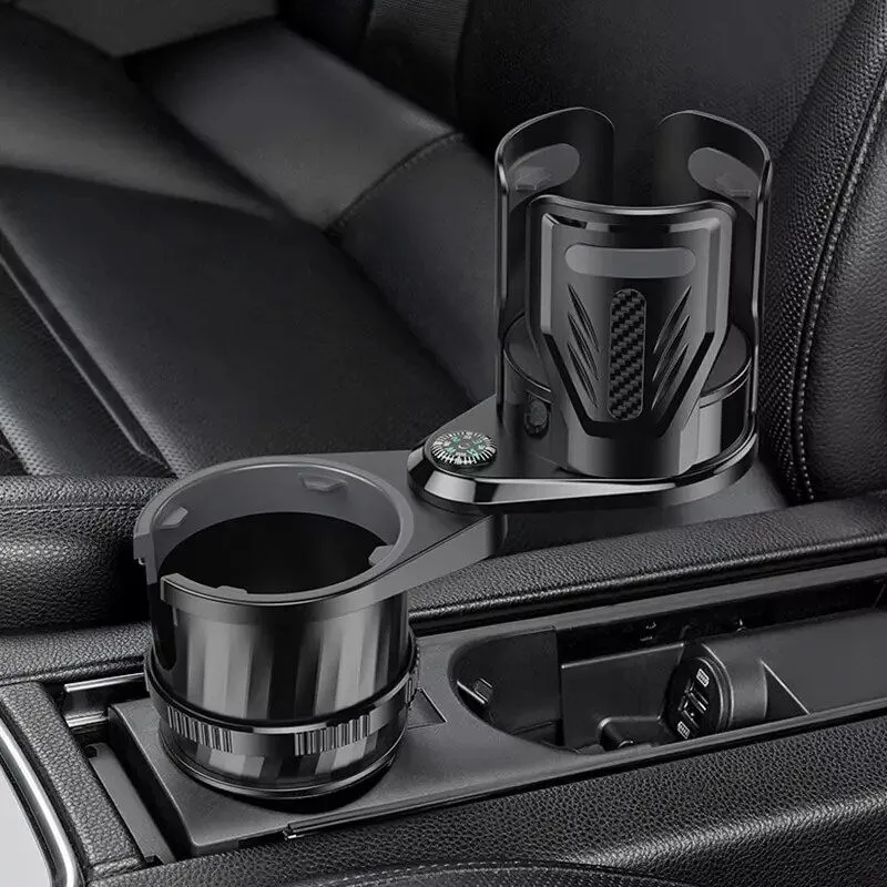 Carbon Fiber Car Cup Holder with Compass Carbon Fiber Car Cup Holder with Compass