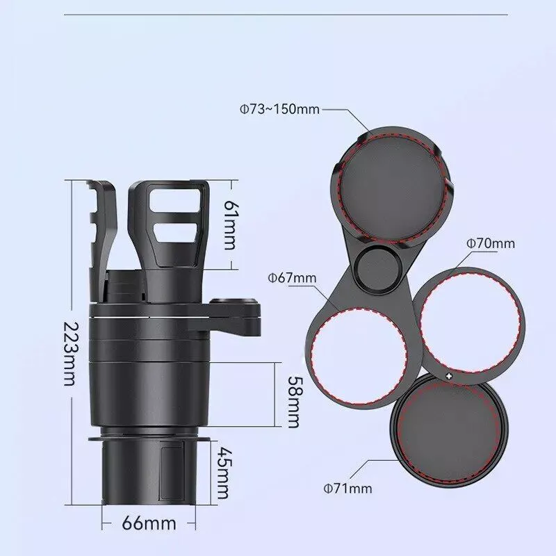 Rotatable 4-in-1 Cup Holder Expander Rotatable 4-in-1 Cup Holder Expander