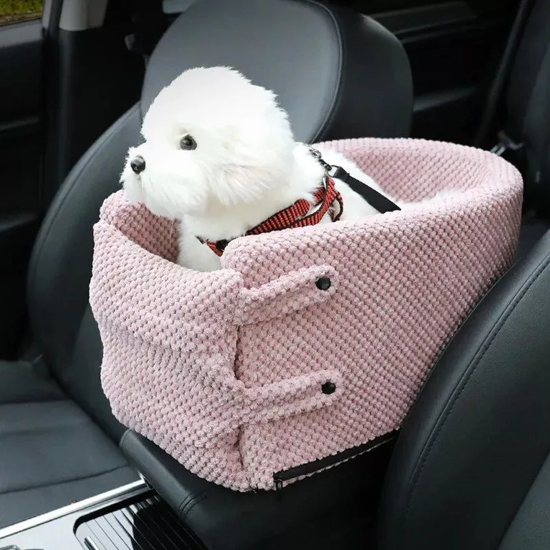 Luxury Portable Pet Car Seat – Washable Safety Travel Bed for Small Dogs & Cats