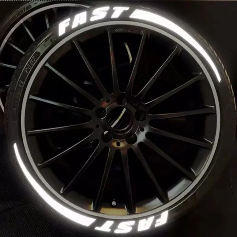 Reflective 3D Tire Lettering Decals Reflective 3D Tire Lettering Decals