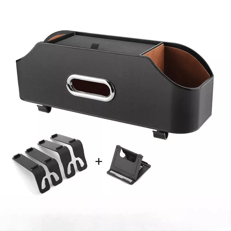 Leather Car Storage Box with Tissue Holder Leather Car Storage Box with Tissue Holder