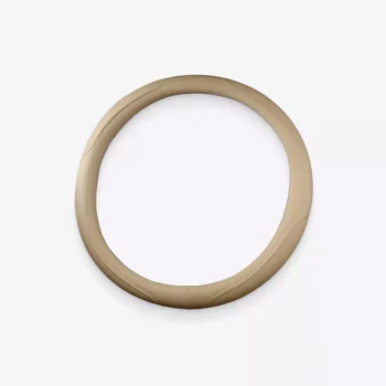 Beige Polyurethane Leather Steering Wheel Wrap
