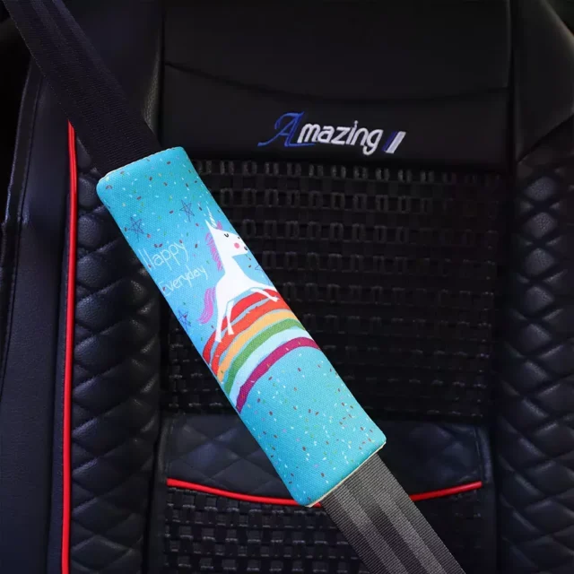 Plush Car Seat Belt Shoulder Pad Pair for Children’s Comfort & Safety