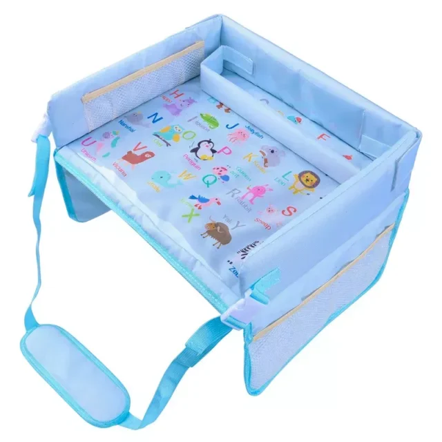 Kids Cartoon Travel Tray – Waterproof Toddler Car Seat Activity Desk
