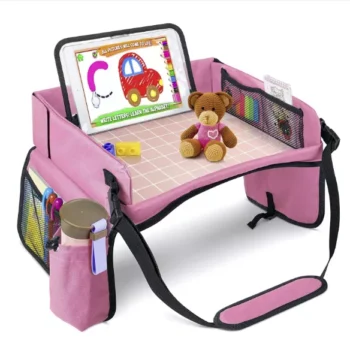 Kid-Friendly Car Seat Activity Tray with Waterproof Storage