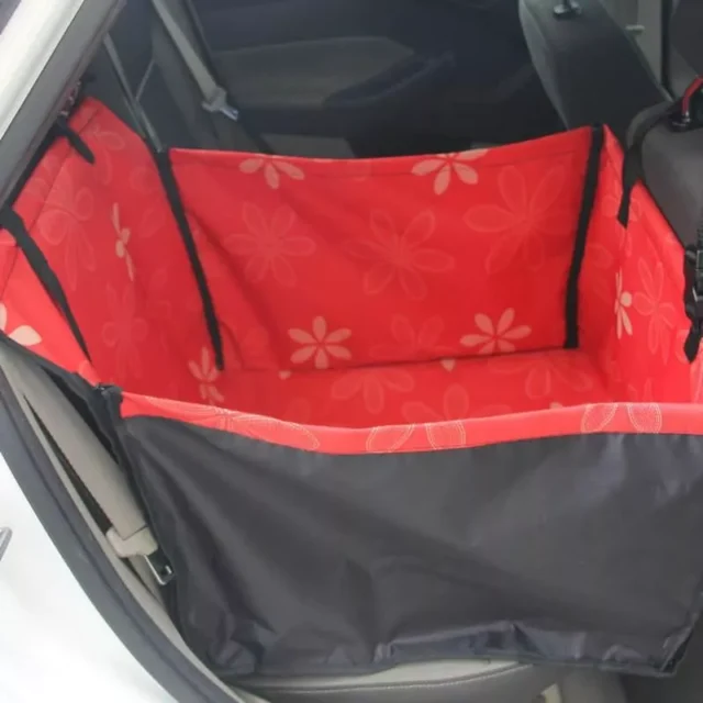 Deluxe Waterproof Dog Car Seat Cover & Hammock with Safety Belt