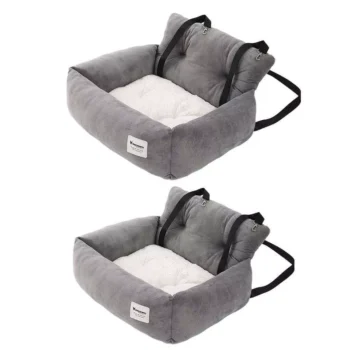 Portable & Washable Pet Car Booster Seat with Anti-Slip Bottom