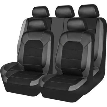 9-Pieces Car Seat Cover Set – Universal – PU Leather – for 5-Seater Vehicles