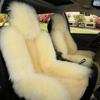 Luxurious Wool Car Seat Cushion for Winter Season