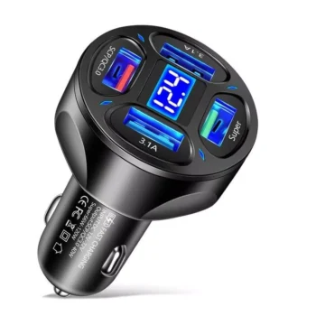 66W 4-Port Fast Charging USB Car Charger QC 3.0