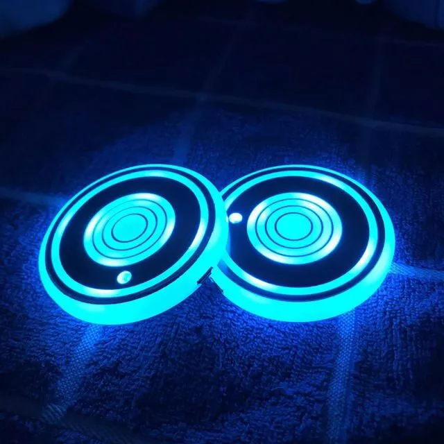 LED Car Cup Holder Light Coasters
