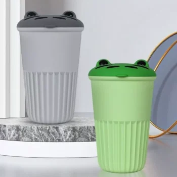 Compact Silicone Car Trash Bin for Tesla Model 3/Y/S/X – Cartoon Design