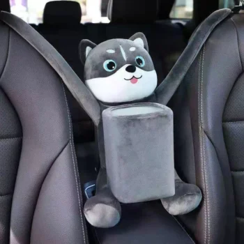 Cute Square Car Trash Bin – No-Lid Hanging Storage for Car Interiors