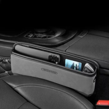 Luxe Car Seat Gap Organizer – PU Leather Storage Crevice Box