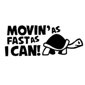 Reflective “Moving As Fast As I Can” Animal Car Decal
