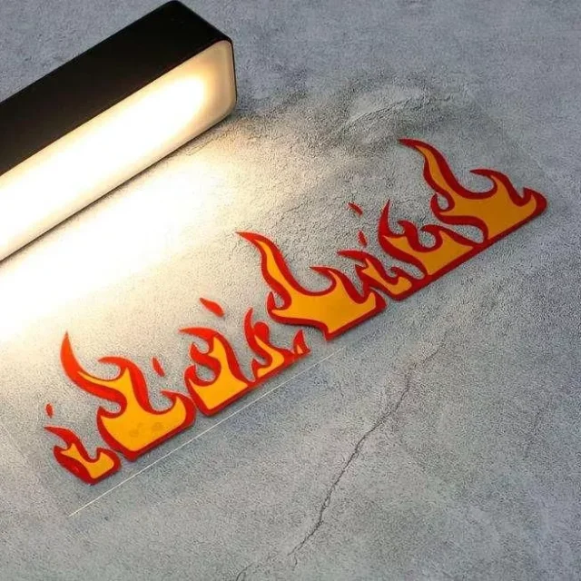 Vinyl Fire Stickers for Car, Motorcycle & Laptop