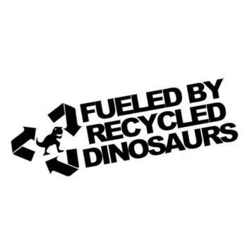 Recycled Dinosaurs – Eco-Inspired Vinyl Car Decal