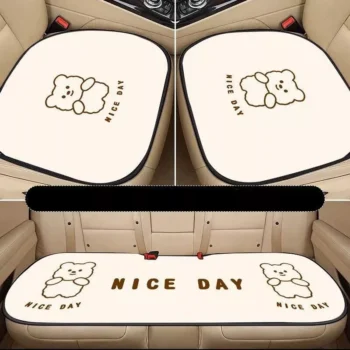 Cartoon Bear “NICE DAY” Car Seat Cushions