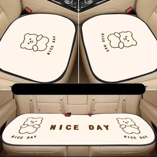 Cartoon Bear “NICE DAY” Car Seat Cushions