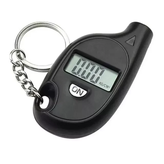 Compact Keychain Digital Tire Pressure Gauge with LCD Display