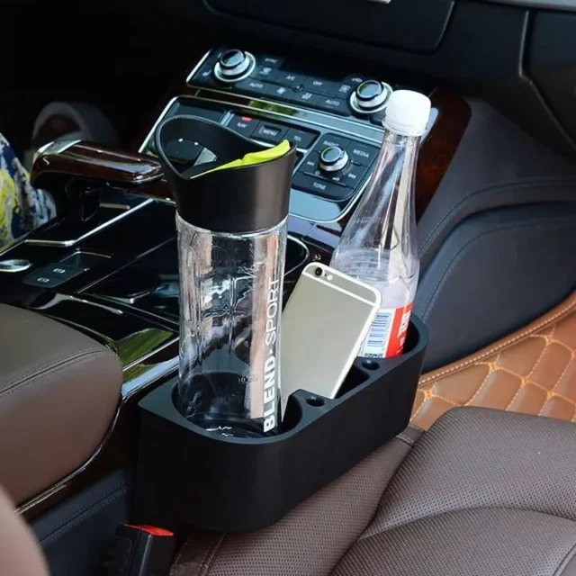 Car Seat Gap Organizer with Multi-Size Drink Holders