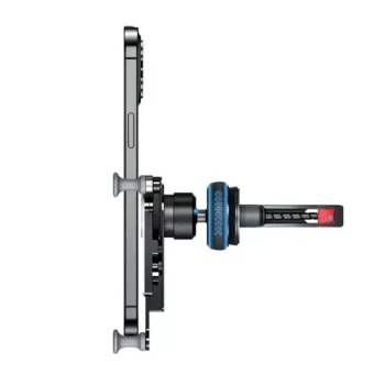 360° Rotating Alloy Car Phone Mount – Universal Air Vent & Dashboard Gravity Phone Holder