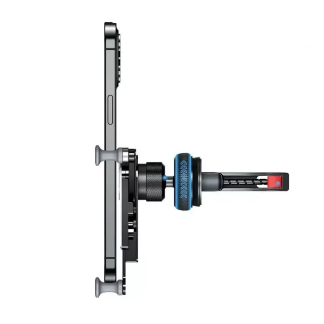 360° Rotating Alloy Car Phone Mount – Universal Air Vent & Dashboard Gravity Phone Holder