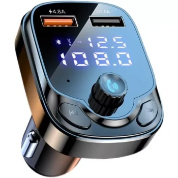 4.8A Dual USB Car Charger Wireless Bluetooth 5.0 FM Transmitter