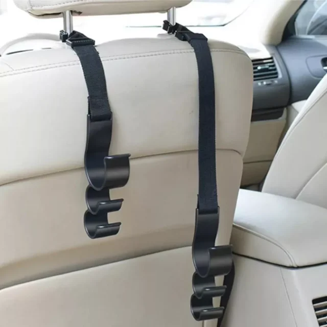 Universal Adjustable Car Seat Storage Hooks – Heavy Duty Organizer Hangers