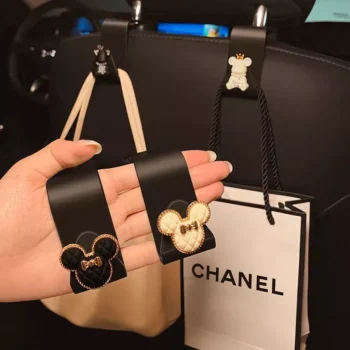 Cat-Themed Car Seat Back Hooks – 2pc Vehicle Organizer for Bags & Accessories