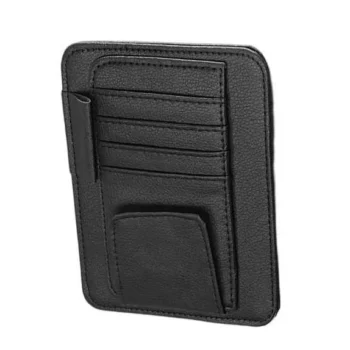 Car Visor Organizer with Anti-Scratch Sunglass Clip – Multi-Pocket Storage Pouch for Auto Interior, SUV, Truck