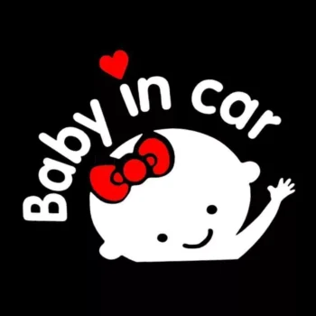 Baby on Board 3D Cartoon Car Sticker – Funny Safety Warning Decal