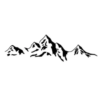 Waterproof Mountain Decal – Vinyl Car Sticker for Laptops and Auto Decor
